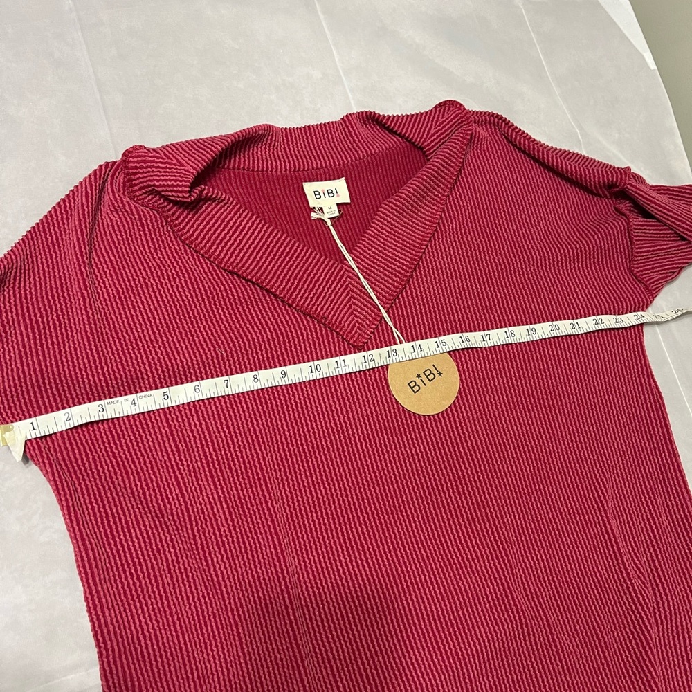 BiBi Pink Ribbed Knit Top - Picture 3 of 8